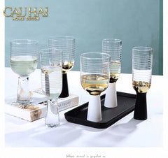 Ly Cocktails Thuỷ Tinh Đen - Malta Black Knight - Allure Gold 19x8.6 400ml-LY THỦY TINH-CẬU HAI HOME DECOR