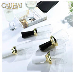 Ly Cocktails Thuỷ Tinh Đen - Malta Black Knight - Allure Gold 19x8.6 400ml-LY THỦY TINH-CẬU HAI HOME DECOR