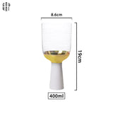 Ly Cocktails Thuỷ Tinh Trắng Opaline Mermaid - Aurealia Gold 19x8.6 400ml-LY THỦY TINH-CẬU HAI HOME DECOR