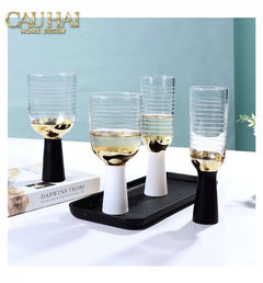 Ly Cocktails Thuỷ Tinh Đen - Malta Black Knight - Allure Gold 19x8.6 400ml-LY THỦY TINH-CẬU HAI HOME DECOR