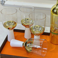 Ly Cocktails Thuỷ Tinh Trắng Opaline Mermaid - Aurealia Gold 19x8.6 400ml-CẬU HAI HOME DECOR