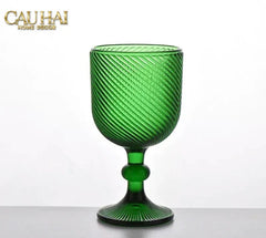 Ly Crystal Emerald Twist Cristalleries Goblet-LY THỦY TINH-CẬU HAI HOME DECOR