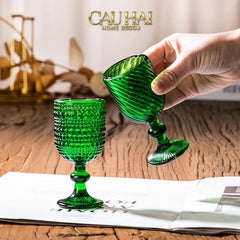 Ly Crystal Emerald Twist Cristalleries Goblet-LY THỦY TINH-CẬU HAI HOME DECOR