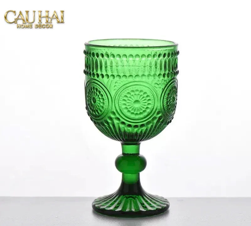 Ly Crystal Emerald Twist Cristalleries Goblet-LY THỦY TINH-CẬU HAI HOME DECOR