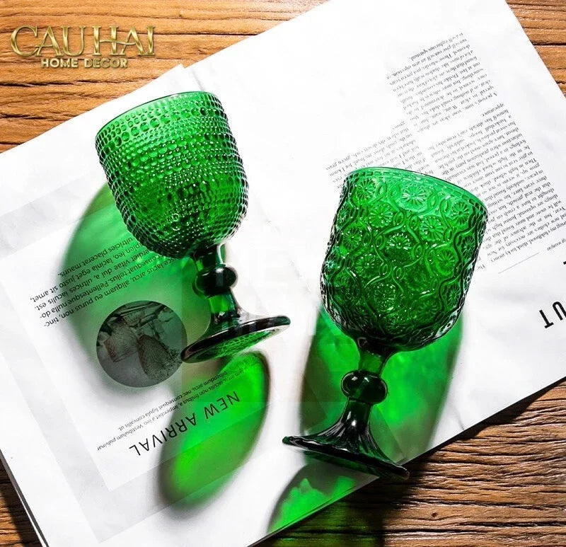 Ly Crystal Emerald Twist Cristalleries Goblet-LY THỦY TINH-CẬU HAI HOME DECOR