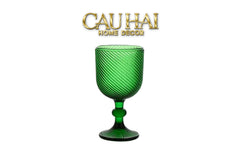 Ly Crystal Emerald Twist Cristalleries Goblet-LY THỦY TINH-CẬU HAI HOME DECOR
