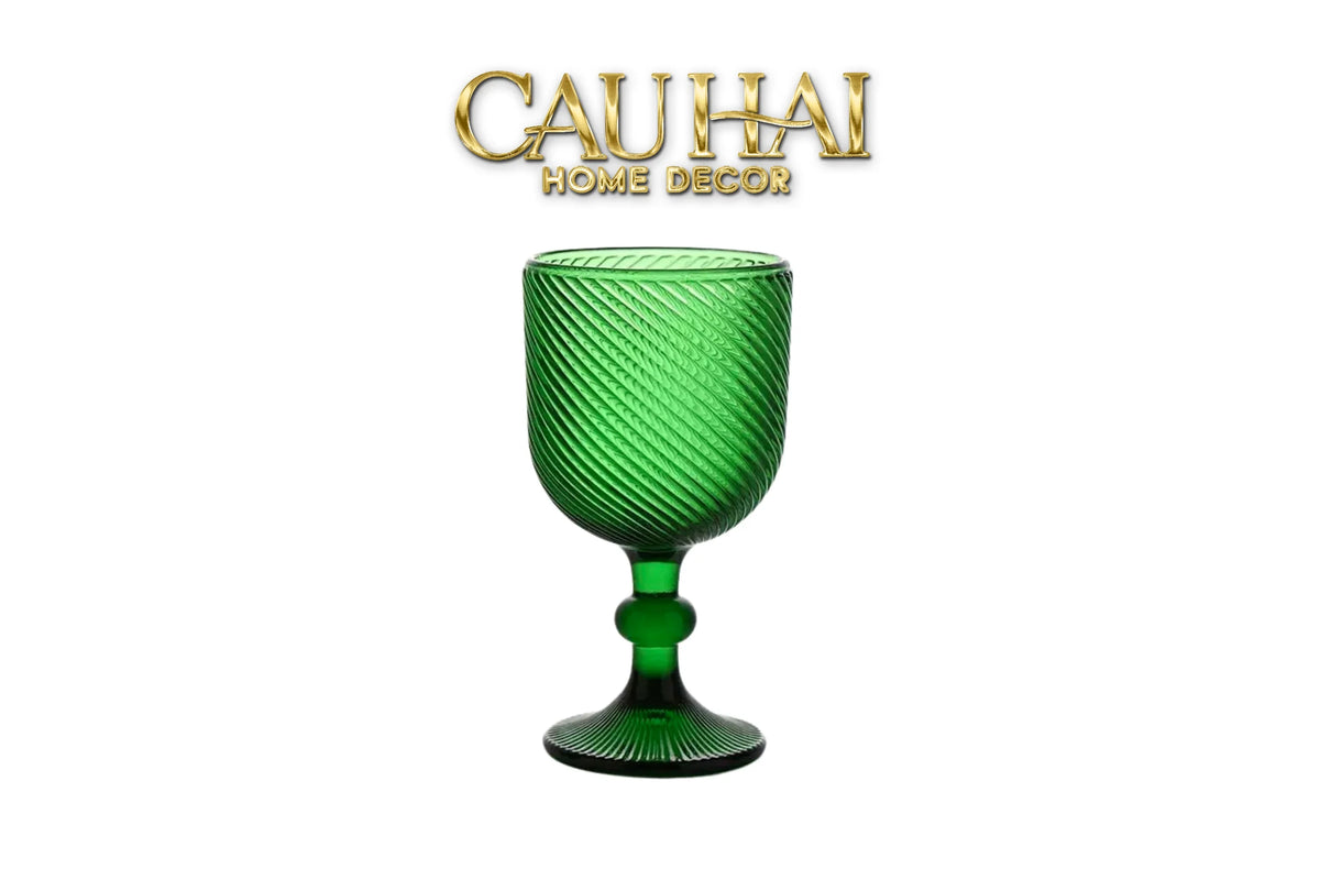 Ly Crystal Emerald Twist Cristalleries Goblet-LY THỦY TINH-Đối tác tại Trung Quốc theo từng đơn đặt hàng-CẬU HAI HOME DECOR
