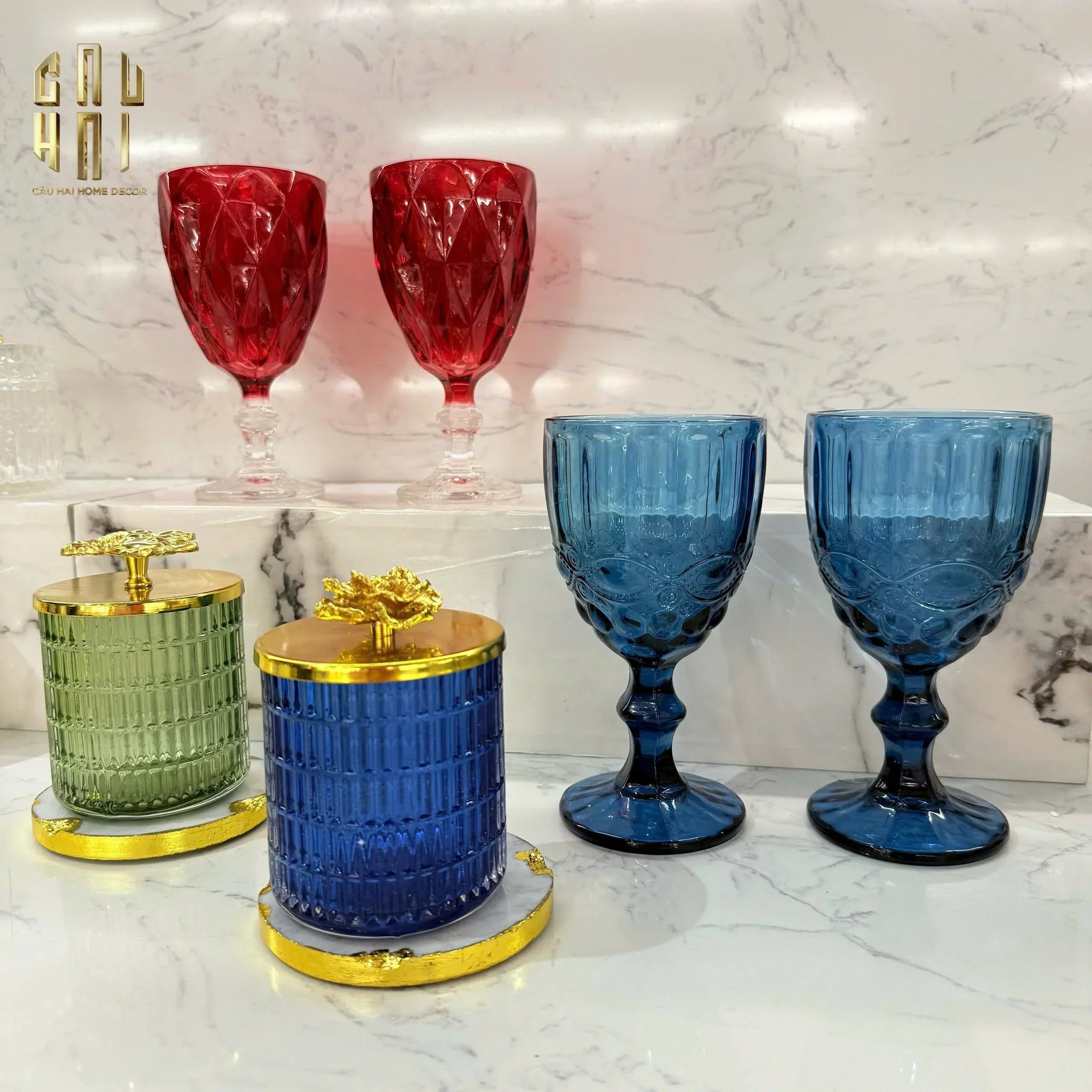 Ly Diamond Goblet - Midnight Blue Fw25-LY THỦY TINH-CẬU HAI HOME DECOR