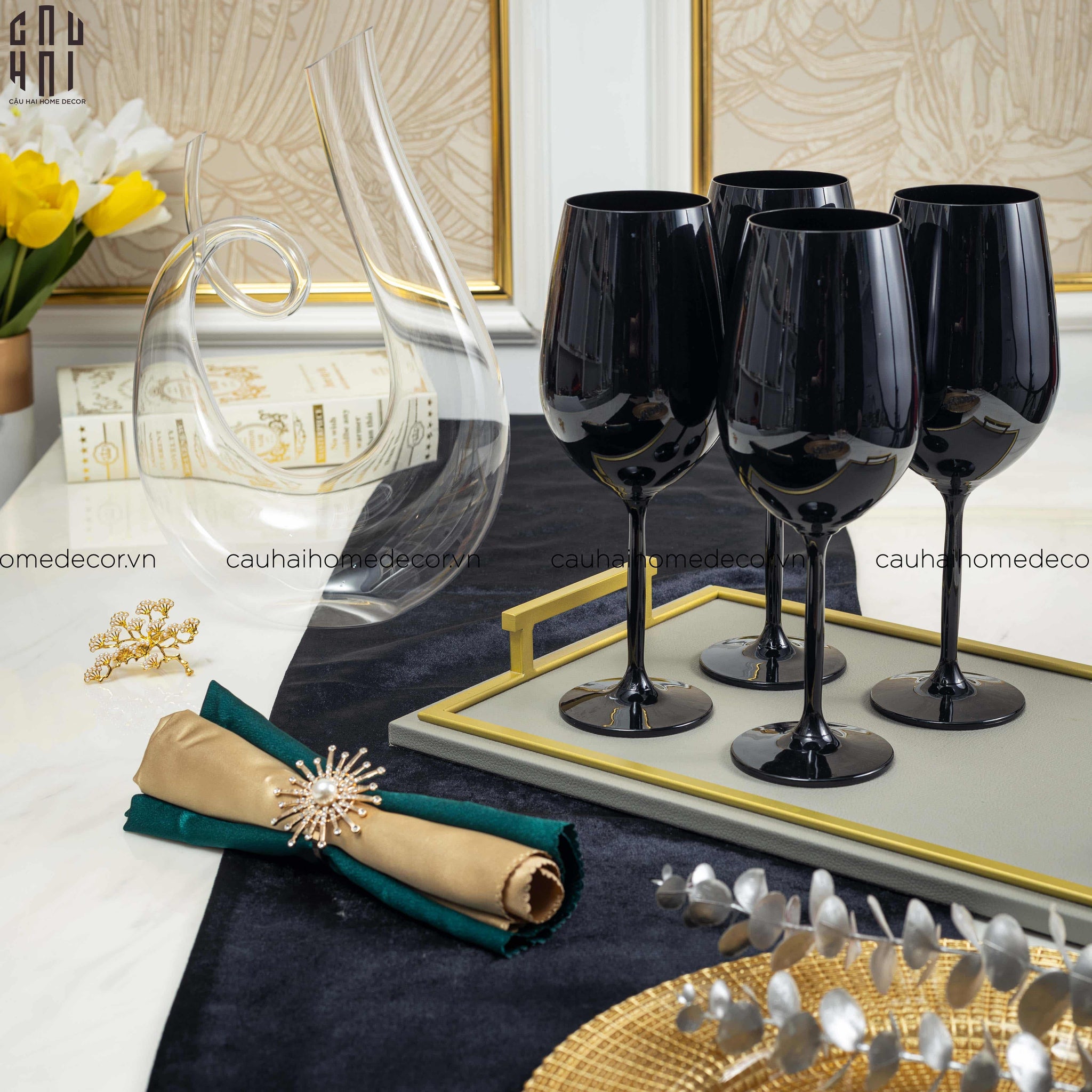 Ly Rượu Vang Enigma 750Ml Ss 22-LY THỦY TINH-CẬU HAI HOME DECOR