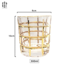 Ly Shot Brandy Whiskey Pha Lê Eden Allure Gold Lignes 300Ml 9x10cm-LY THỦY TINH-CẬU HAI HOME DECOR