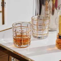 Ly Shot Brandy Whiskey Pha Lê Eden Allure Gold Lignes 300Ml 9x10cm-LY THỦY TINH-CẬU HAI HOME DECOR
