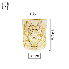 Ly Shot Brandy Whiskey Pha Lê Royale Palais Allure Gold Lignes 330mlyyy 8.2x9.4-LY THỦY TINH-CẬU HAI HOME DECOR