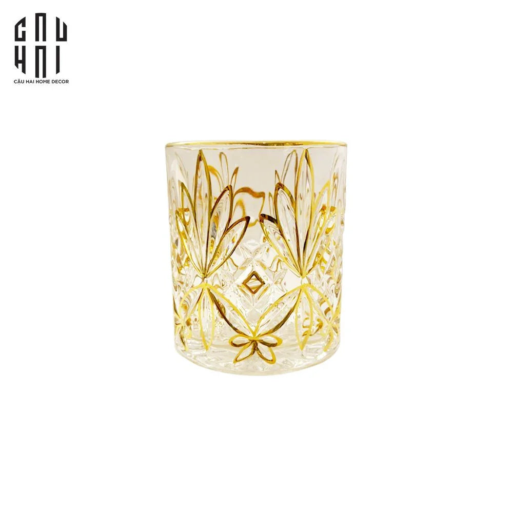 Ly Shot Brandy Whiskey Pha Lê Royale Palais Allure Gold Lignes 330mlyyy 8.2x9.4-LY THỦY TINH-CẬU HAI HOME DECOR