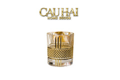 Ly Shot Brandy Whiskey Pha Lê Walter Allure Gold Lignes 310ml 9x10cm-LY THỦY TINH-CẬU HAI HOME DECOR