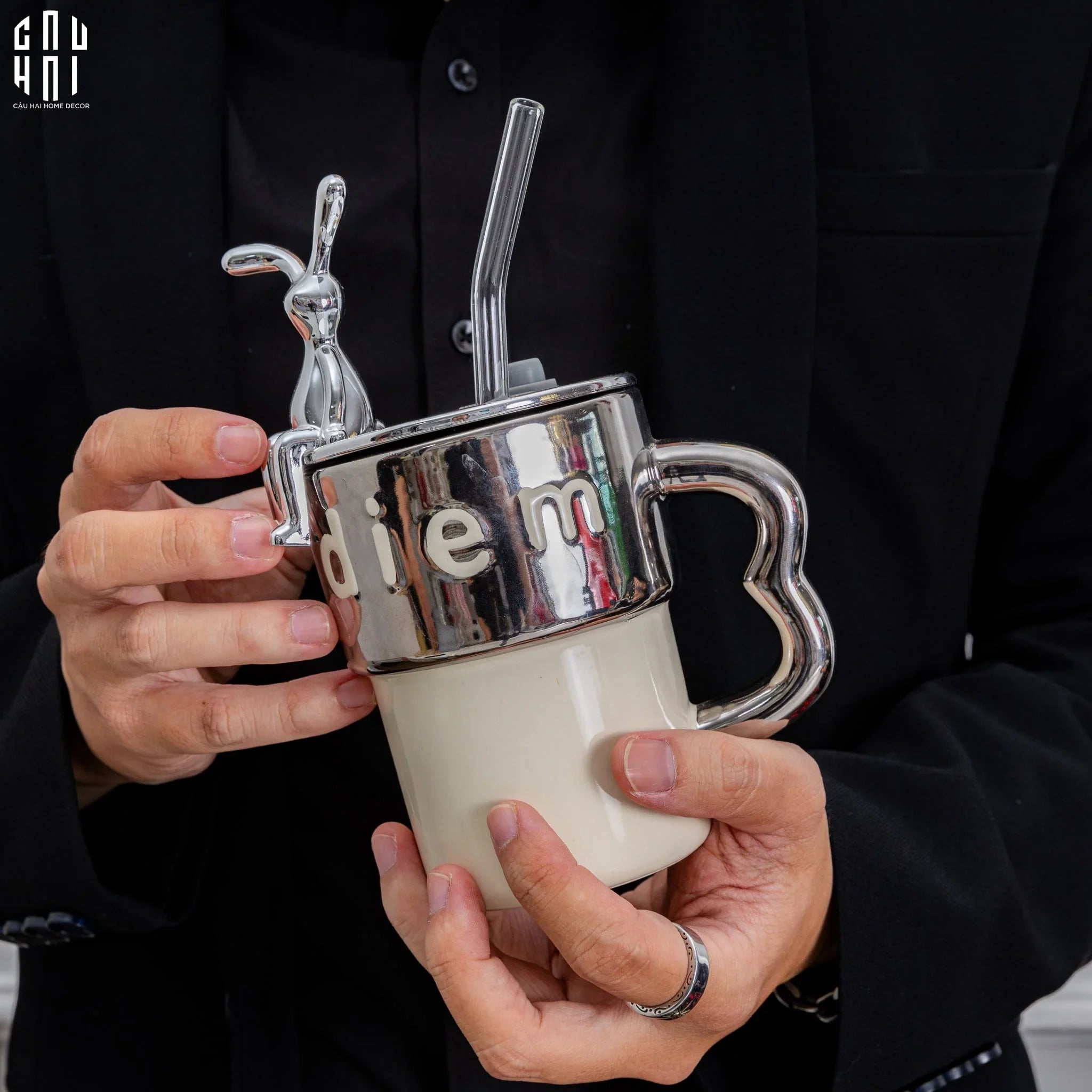 Ly Silver Bunny Ss22-LY THỦY TINH-CẬU HAI HOME DECOR