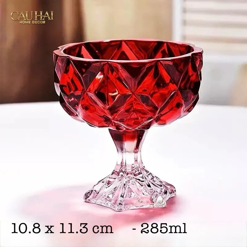 Ly Tráng Miệng Thuỷ Tinh Ruby Glacée Coupe Dessert-LY THỦY TINH-CẬU HAI HOME DECOR