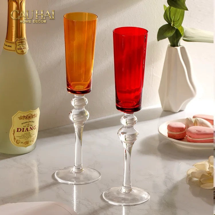 Ly Vang Đỏ Thuỷ Tinh Crimson Peak Lily - Red Wine Glasses 8.5x25 260ml-LY THỦY TINH-CẬU HAI HOME DECOR