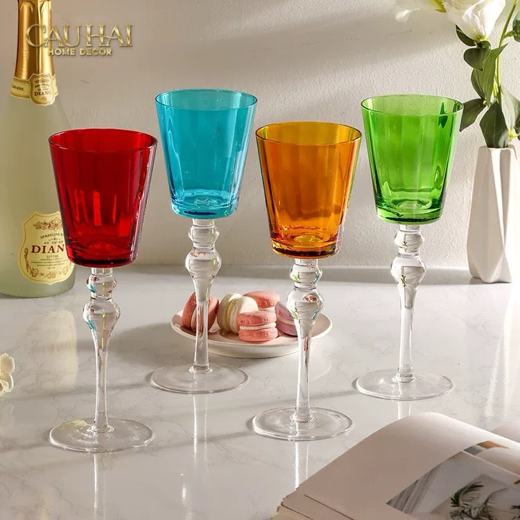 Ly Vang Đỏ Thuỷ Tinh Crimson Peak Lily - Red Wine Glasses 8.5x25 260ml-LY THỦY TINH-CẬU HAI HOME DECOR