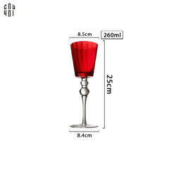 Ly Vang Đỏ Thuỷ Tinh Crimson Peak Lily - Red Wine Glasses 8.5x25 260ml-LY THỦY TINH-CẬU HAI HOME DECOR