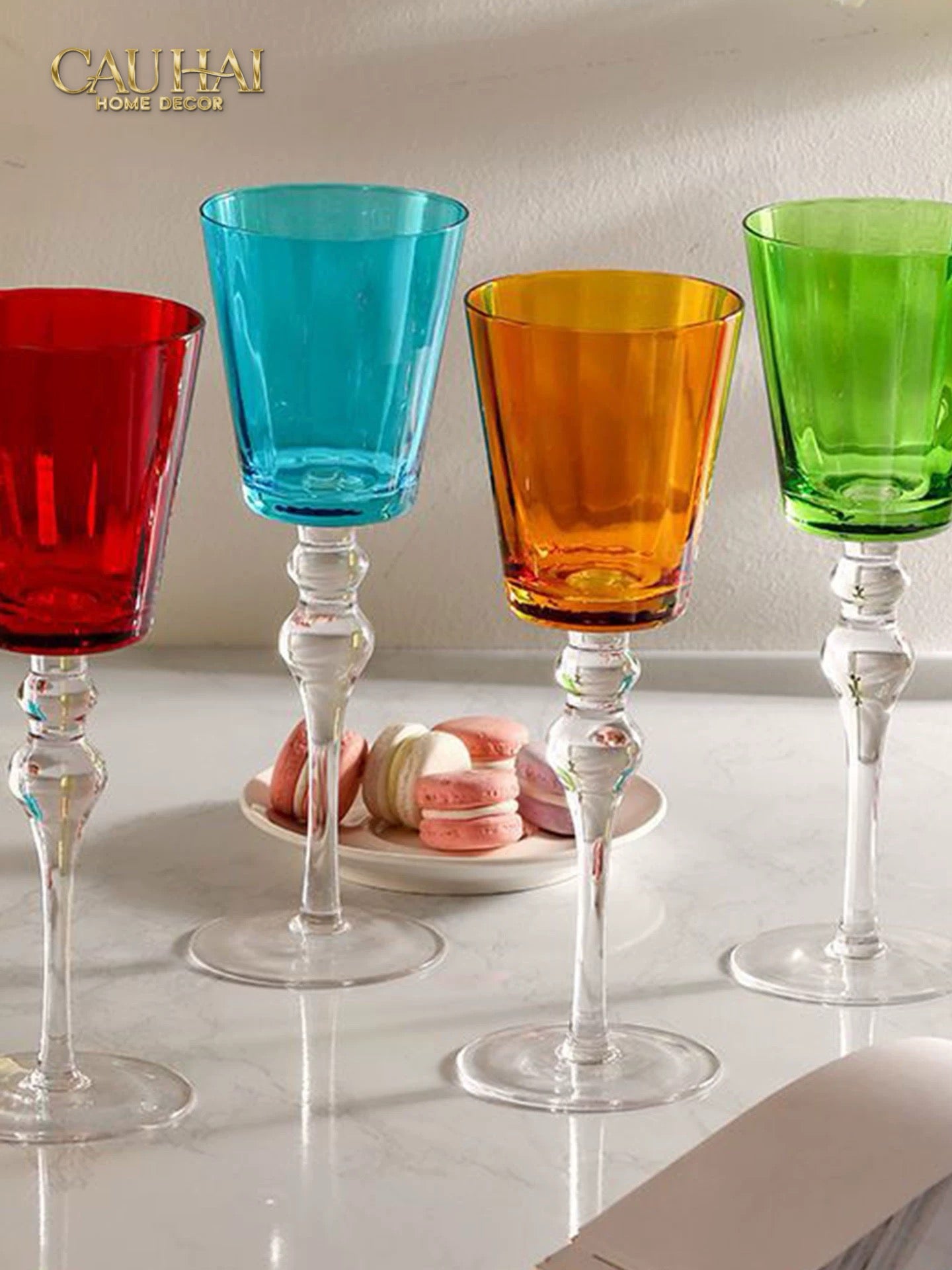 Ly Vang Đỏ Thuỷ Tinh Crimson Peak Lily - Red Wine Glasses 8.5x25 260ml-LY THỦY TINH-CẬU HAI HOME DECOR