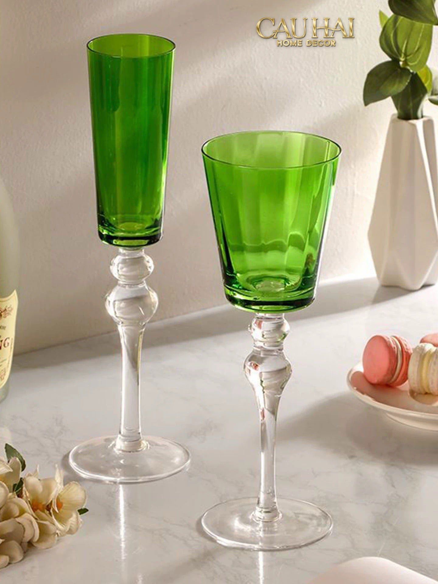Ly Vang Đỏ Thuỷ Tinh Crimson Peak Lily - Red Wine Glasses 8.5x25 260ml-LY THỦY TINH-CẬU HAI HOME DECOR