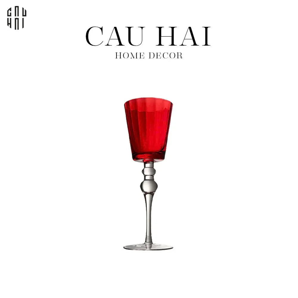 Ly Vang Đỏ Thuỷ Tinh Crimson Peak Lily - Red Wine Glasses 8.5x25 260ml-LY THỦY TINH-CẬU HAI HOME DECOR