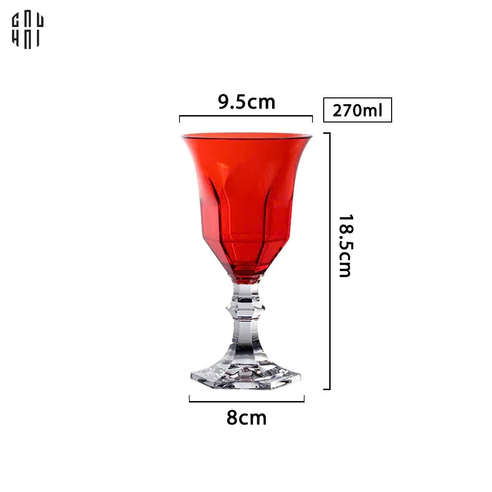 Ly Vang PP Acrylic Đỏ Alluriyyll - PP Acrylic Ruby Rouge Wines Glasses H18.5 270ML-LY THỦY TINH-CẬU HAI HOME DECOR