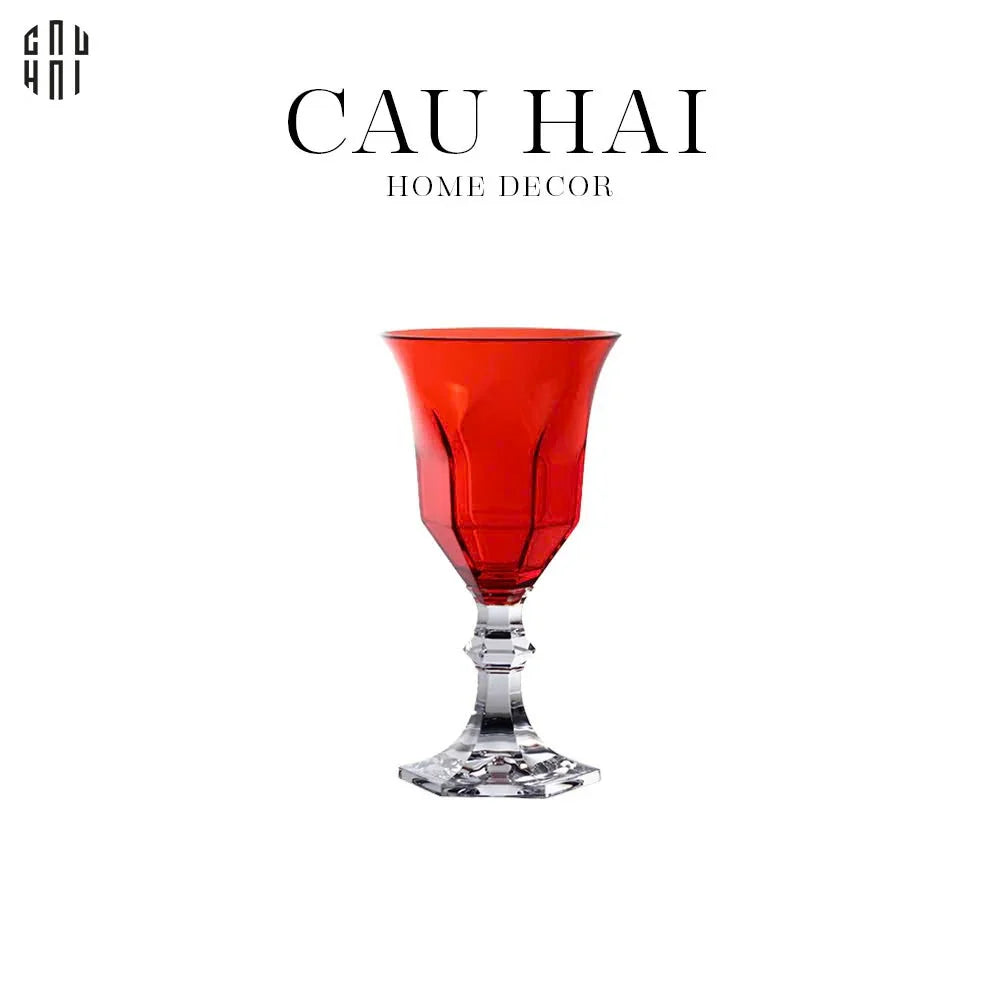 Ly Vang PP Acrylic Đỏ Alluriyyll - PP Acrylic Ruby Rouge Wines Glasses H18.5 270ML-LY THỦY TINH-CẬU HAI HOME DECOR