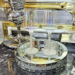 Ly Vang Thuỷ Tinh Đính Kim Cương - Diamond Bling Bling 6.5x23 450ML-LY THỦY TINH-CẬU HAI HOME DECOR