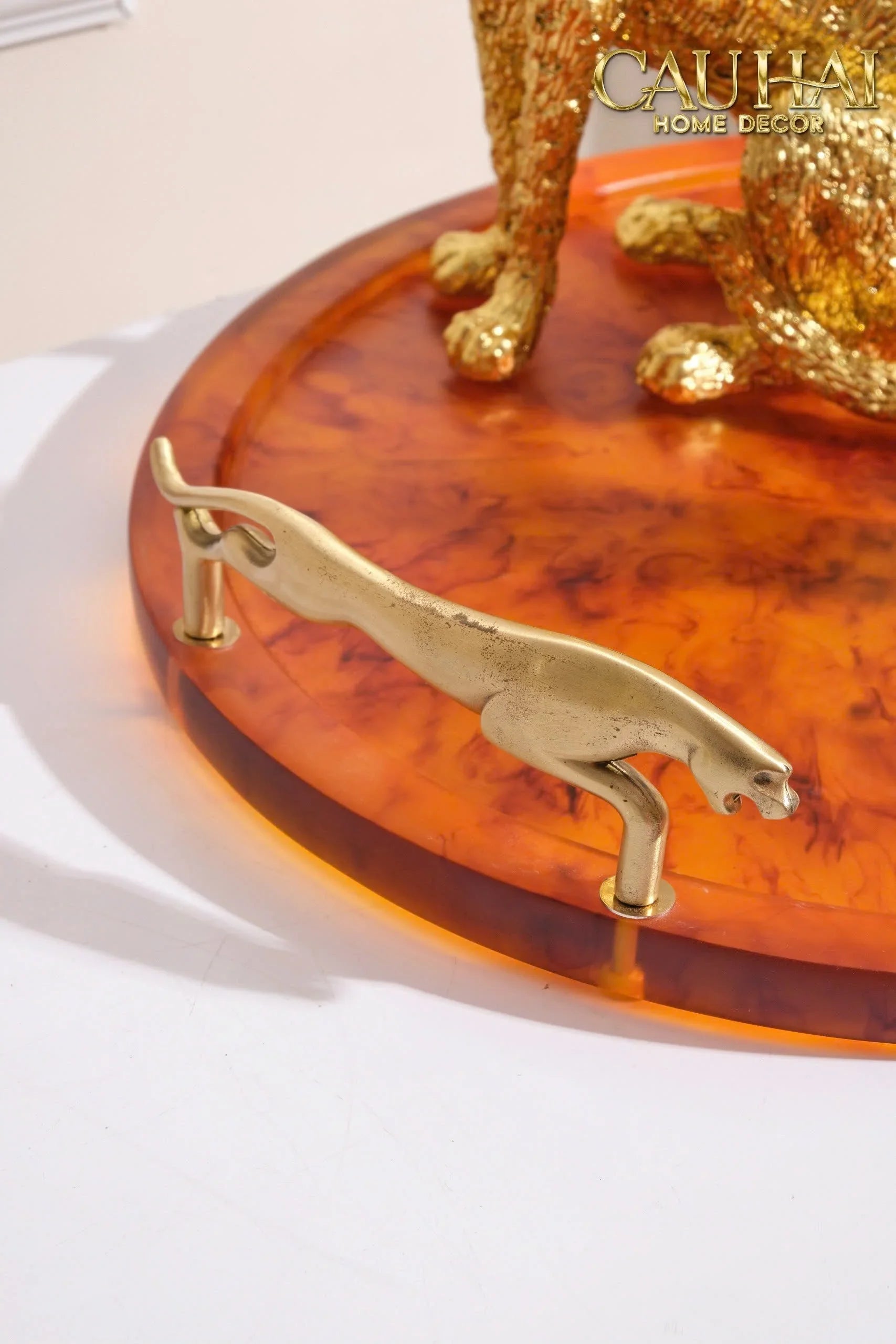 Maison Coutre - Khay Tròn Màu Hổ Phách Amber Savage D43-KHAY TRANG TRÍ-CẬU HAI HOME DECOR