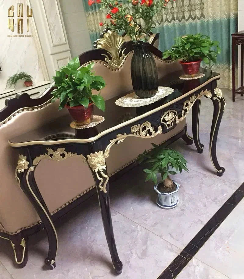 Maison Couture - Bàn Console "Lys De Versailles". - Hàng Đặt-LY THỦY TINH-CẬU HAI HOME DECOR
