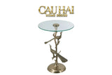 Maison Couture - Bàn Trà Góc Khổng Tước Bằng Đồng - Royale Aureate Paon Brasson Jardin Side Table H61-BÀN SOFA-CẬU HAI HOME DECOR