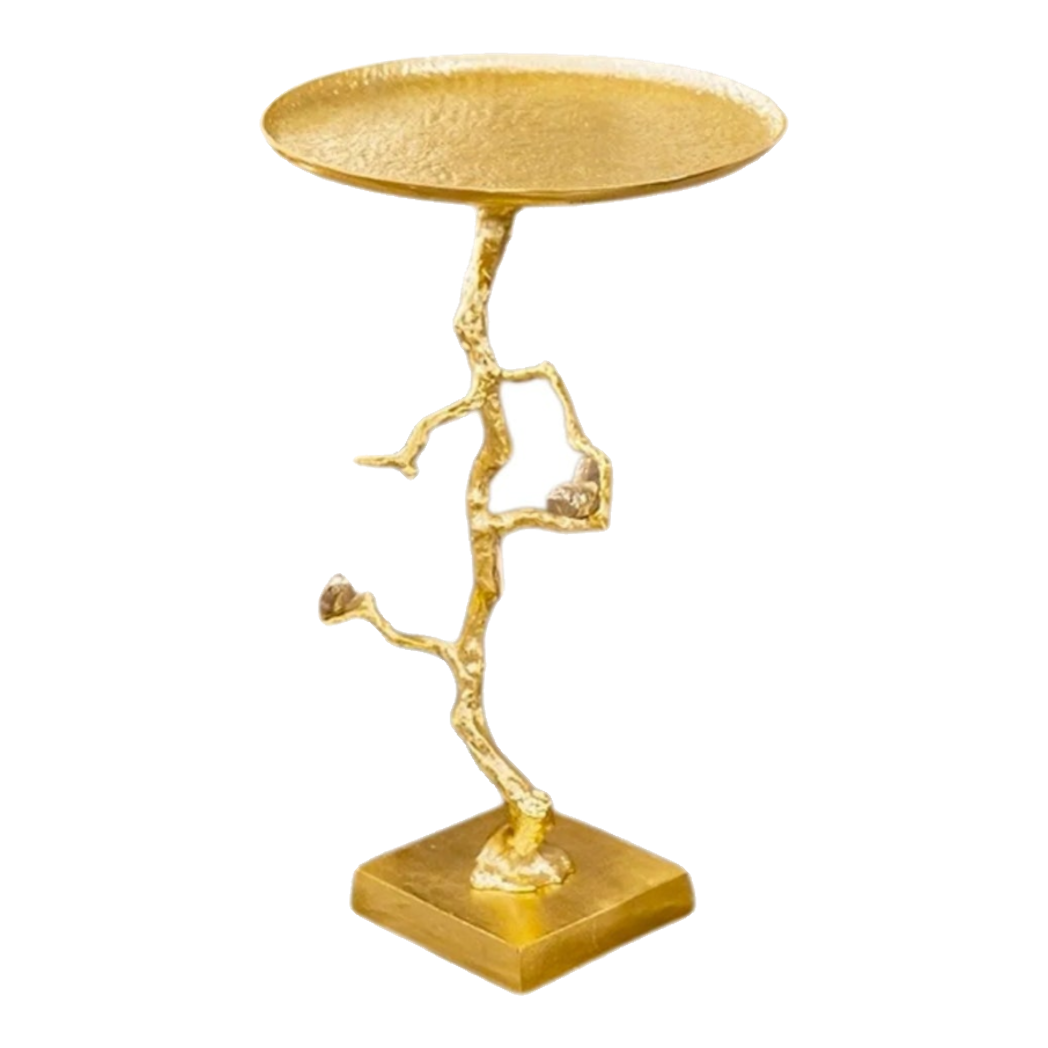 Maison Couture - Bàn Trà Góc Thân Cây Mạ Vàng L’Atelier Golden Branch – Brass Sculptural Side Accent Table H71