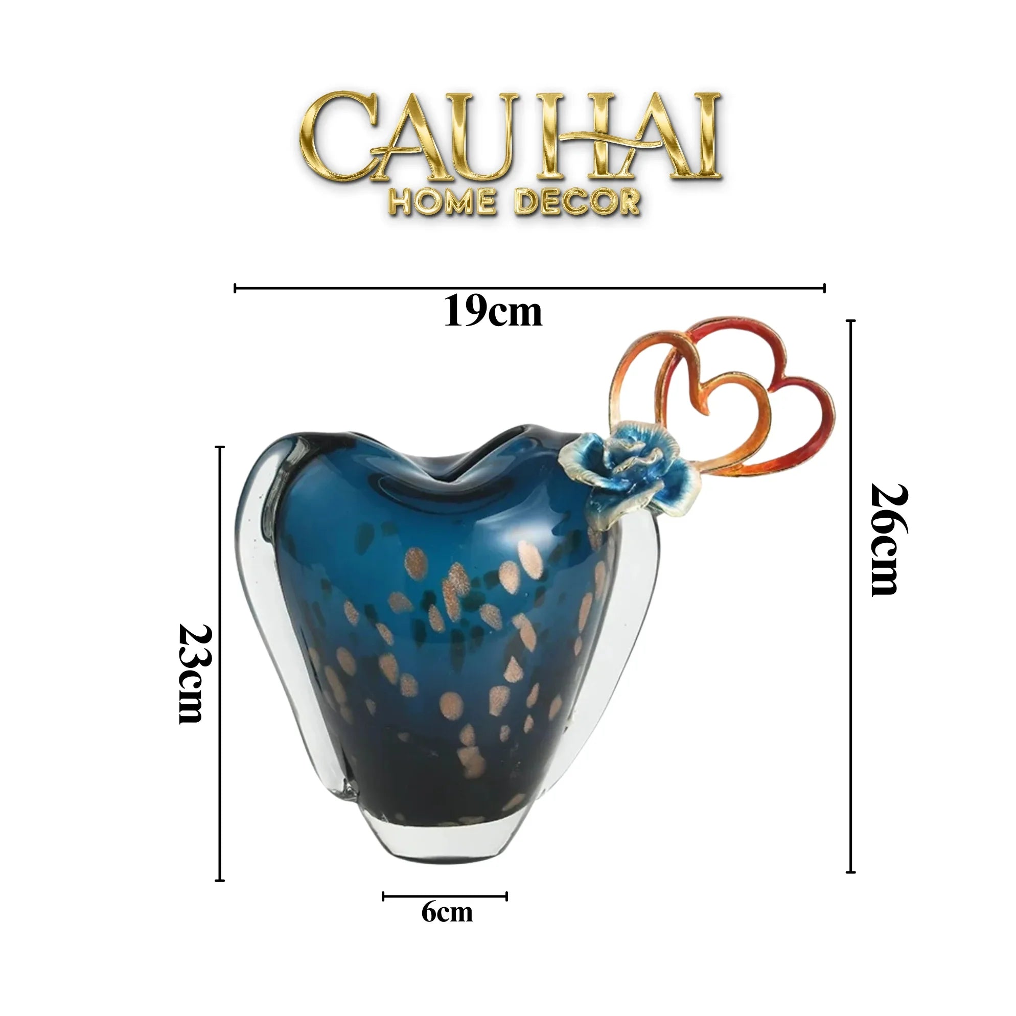 Maison Couture - Bình Hoa Aqua Crystal D’Amour H23-CẬU HAI HOME DECOR