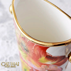Maison Couture - Bình Hoa Bình Hoa Dáng Đàn Lyre - Prospérité Florissante - Lyre Silhouette Amphora Vase H28-CẬU HAI HOME DECOR