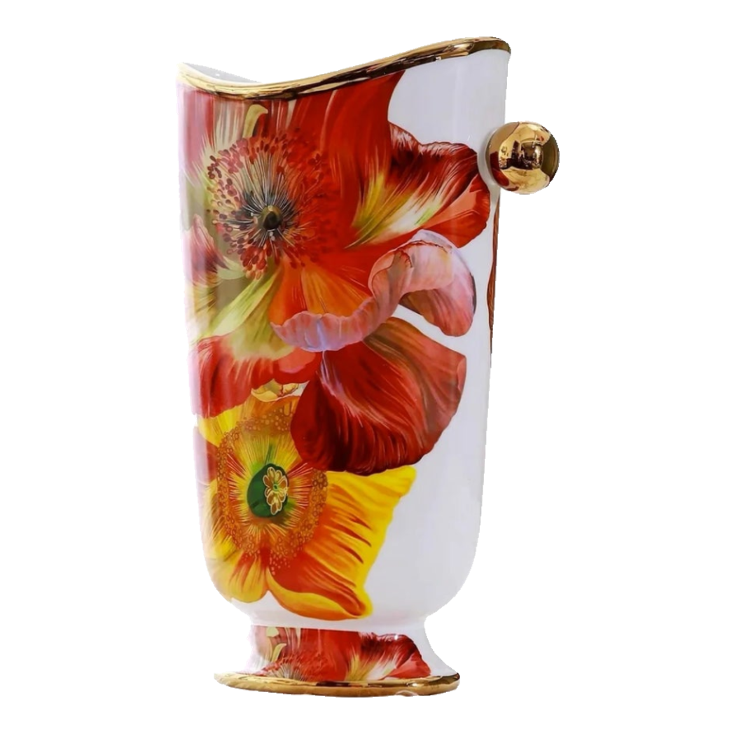 Maison Couture - Bình Hoa Bình Hoa Dáng Đàn Lyre - Prospérité Florissante - Lyre Silhouette Amphora Vase H28