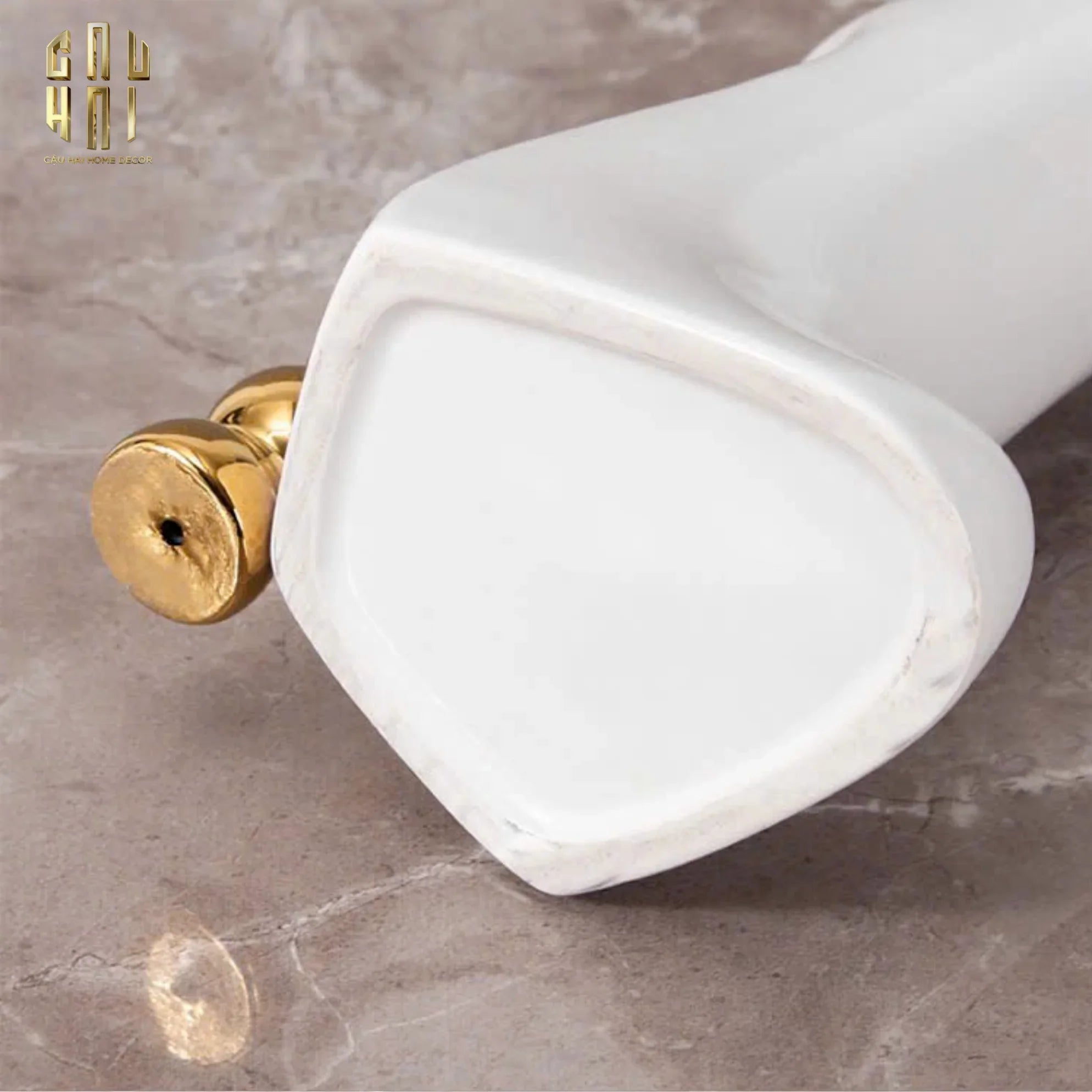 Maison Couture - Bình Hoa Catwalk High Heel Pearl White Vase H38-BÌNH HOA-CẬU HAI HOME DECOR