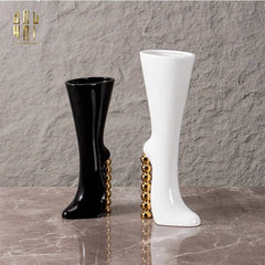 Maison Couture - Bình Hoa Catwalk High Heel Pearl White Vase H38-BÌNH HOA-CẬU HAI HOME DECOR