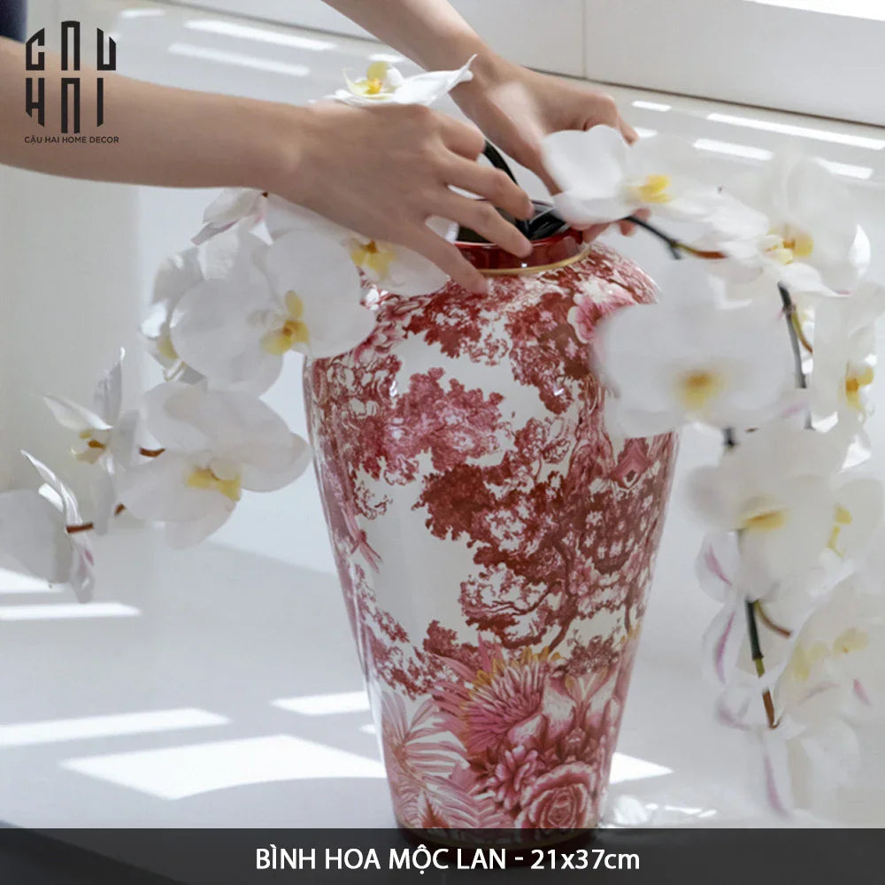 Maison Couture - Bình Hoa Ceramic Jungle Pinky By D.O Ss25-BÌNH HOA-CẬU HAI HOME DECOR