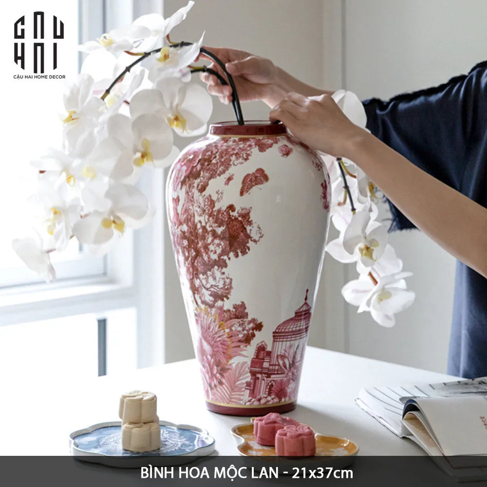 Maison Couture - Bình Hoa Ceramic Jungle Pinky By D.O Ss25-BÌNH HOA-CẬU HAI HOME DECOR
