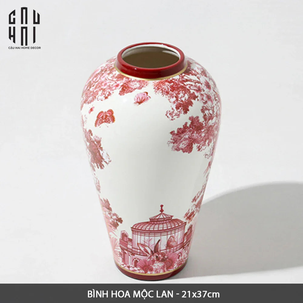 Maison Couture - Bình Hoa Ceramic Jungle Pinky By D.O Ss25-BÌNH HOA-CẬU HAI HOME DECOR