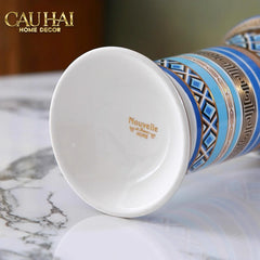 Maison Couture - Bình Hoa Colonne Impériale Azure H19-BÌNH HOA-CẬU HAI HOME DECOR