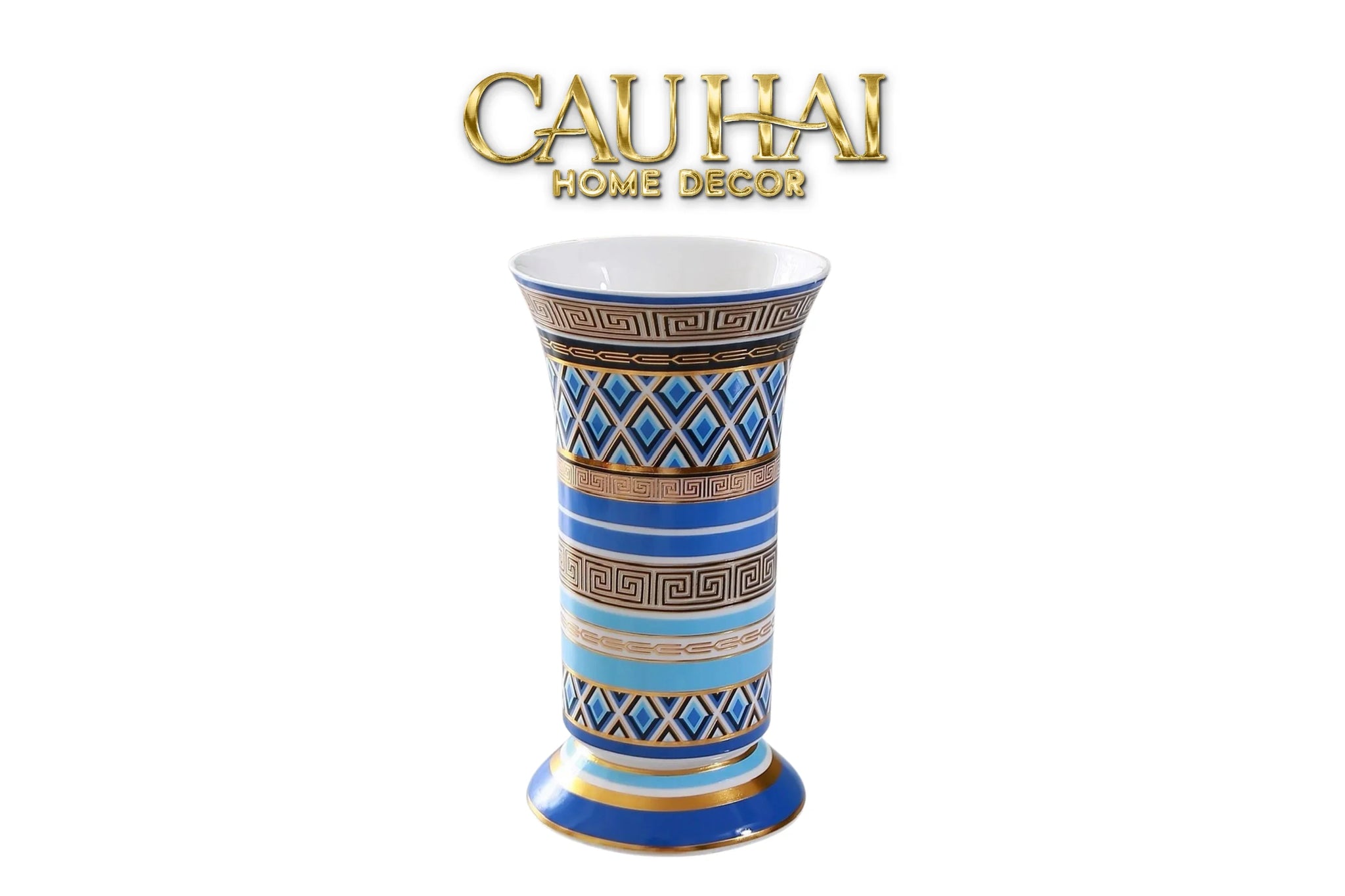 Maison Couture - Bình Hoa Colonne Impériale Azure H19-BÌNH HOA-CẬU HAI HOME DECOR