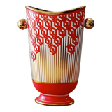 Maison Couture - Bình Hoa Dáng Đàn Lyre - Rouge Augure Amphora Vase Lyre Silhouette H28-BÌNH HOA-Đối tác tại Trung Quốc theo từng đơn đặt hàng-CẬU HAI HOME DECOR