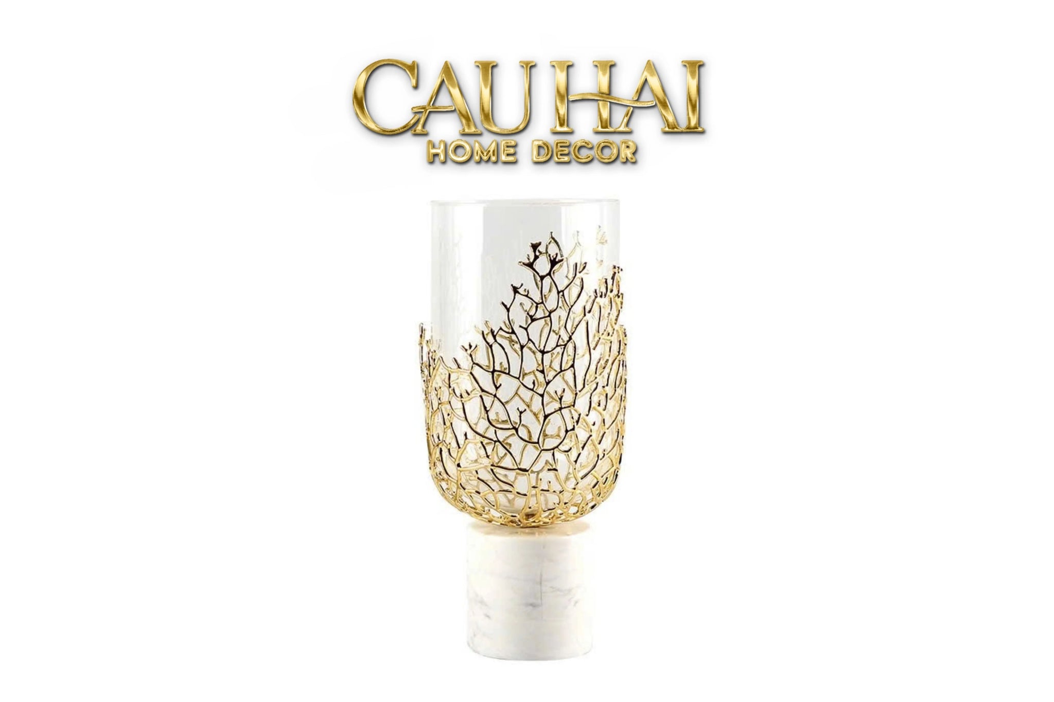 Maison Couture - Bình Hoa Goblet Marble Coral H35-BÌNH HOA-CẬU HAI HOME DECOR