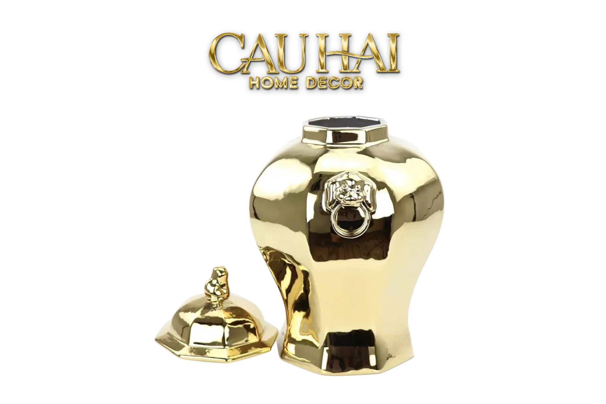 Maison Couture - Bình Hoa Hoàng Kim Nghê - Imperial Lion Regent Vessel-BÌNH HOA-CẬU HAI HOME DECOR