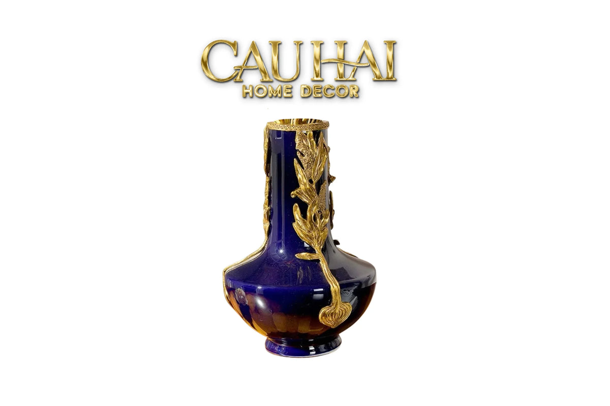 Maison Couture - Bình Hoa Imperium Empire Divine Vase - Laurel Amphora Miniature – Imperial Cobalt 30x21x21-BÌNH HOA-CẬU HAỊ HOME DECOR-CẬU HAI HOME DECOR