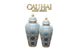 Maison Couture - Bình Hoa Ocean Gradation Cannage Porcelain H65/45-CẬU HAI HOME DECOR