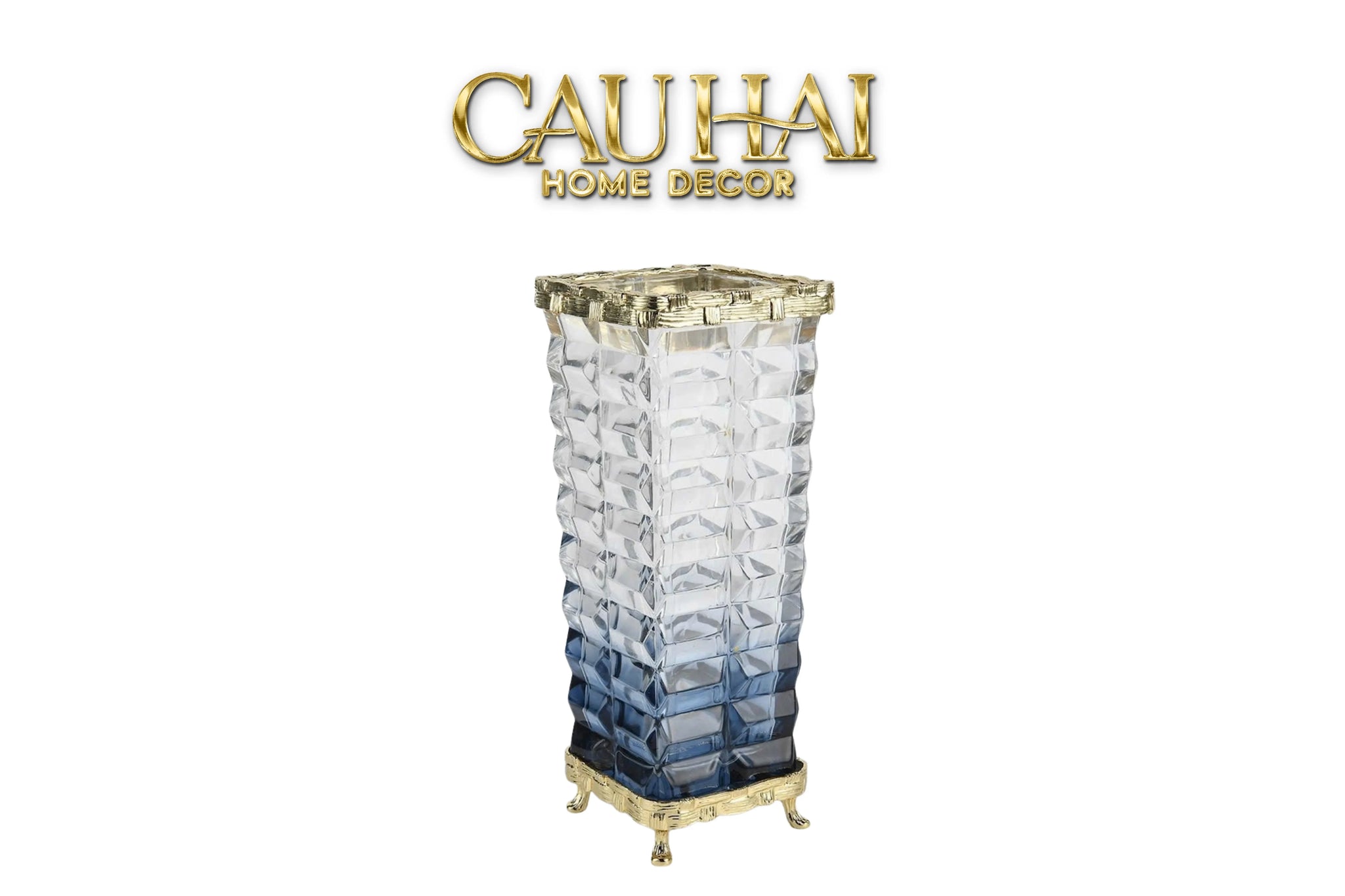 Maison Couture - Bình Hoa Pha Lê Azure Obelisk Cristalleries 22/32-BÌNH HOA-CẬU HAI HOME DECOR