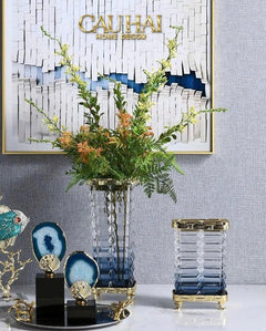 Maison Couture - Bình Hoa Pha Lê Azure Obelisk Cristalleries 22/32-CẬU HAI HOME DECOR